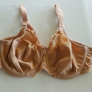 Elomi lace trim u/w bra beige US 38G new EL4440SAH